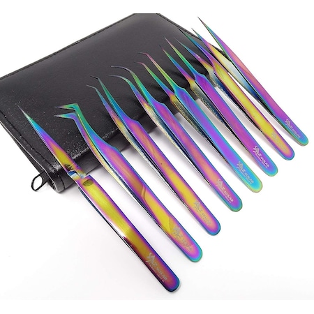 A2Z Scilab Multi Color Jeweler Style Fine Point Micro Tweezers, PK8 A2Z-ZR327